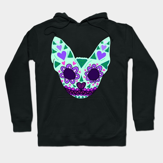 Sugar Skull Cat Hoodie by SchlockHorror